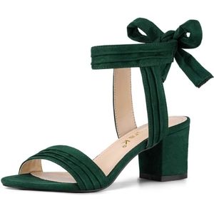 Allegra K Forest Green block heels